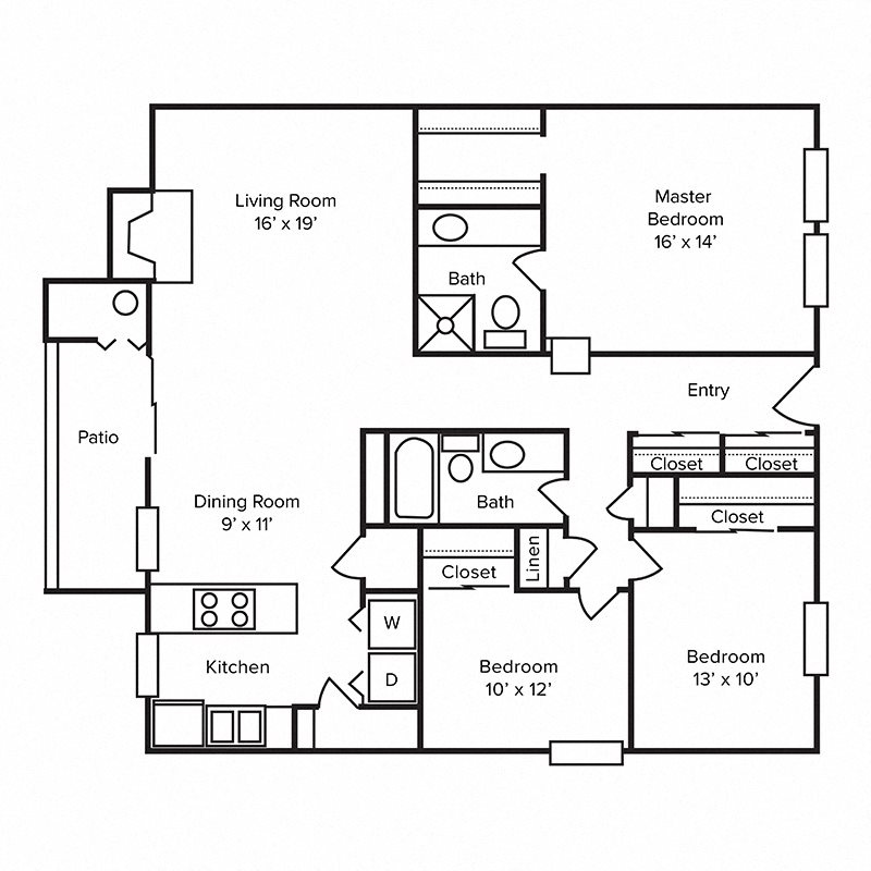 Floor Plans of Dunwoody Pointe in Sandy Springs, GA